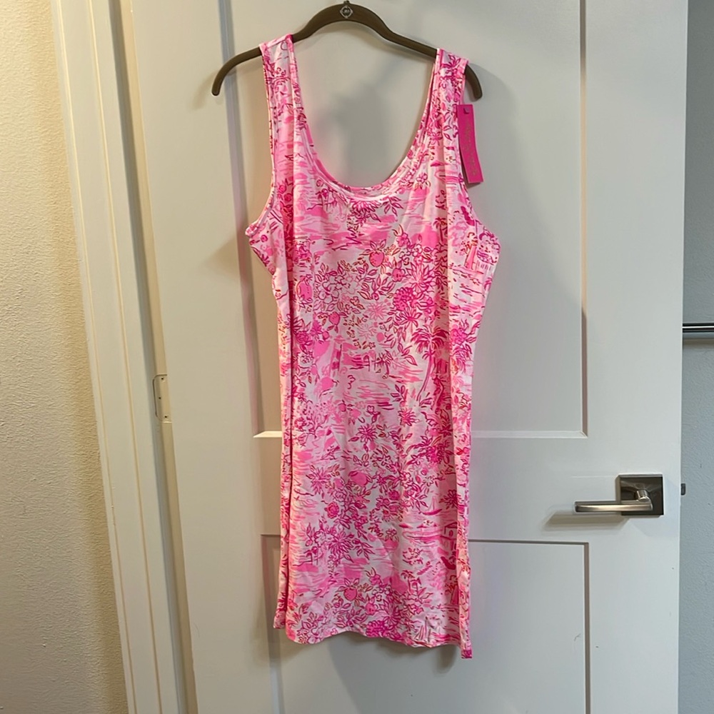 Newberri Tank Dress: Seaside Scene